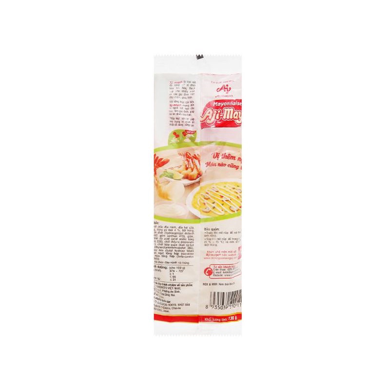 XỐT MAYONNAISE AJINOMOTO AJI-MAYO CHUA BÉO CHAI 130 G