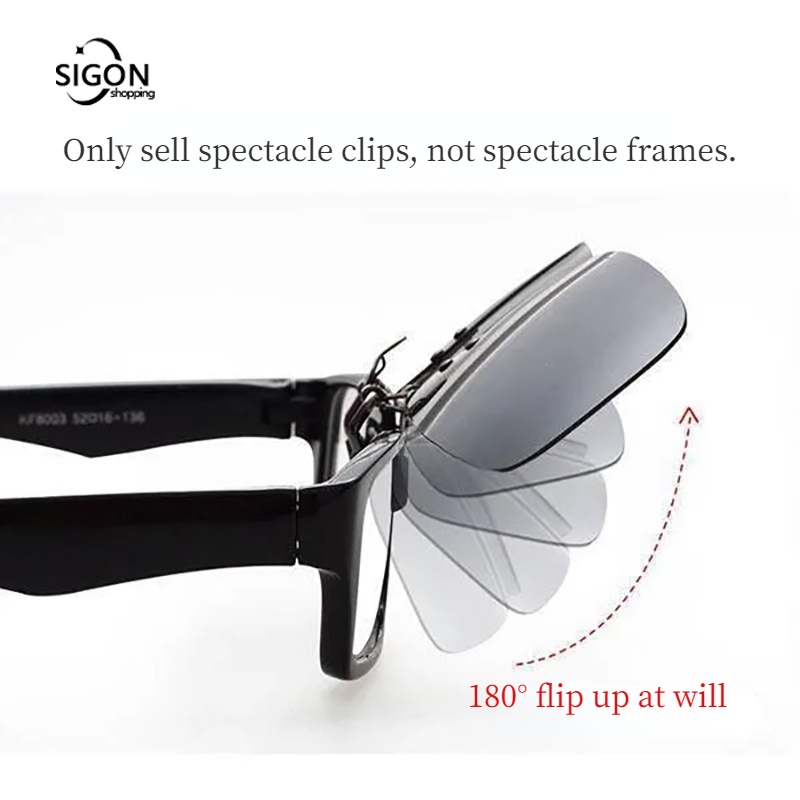 Kính Mát Phân Cực Dạng Kẹp Phù Hợp Cho Lái Xe/Câu Cá/Đường Phố