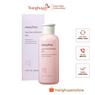Nước Hoa Hồng Dưỡng Trắng, Dưỡng Ẩm Innisfree Jeju Cherry Blossom Skin 200ml
