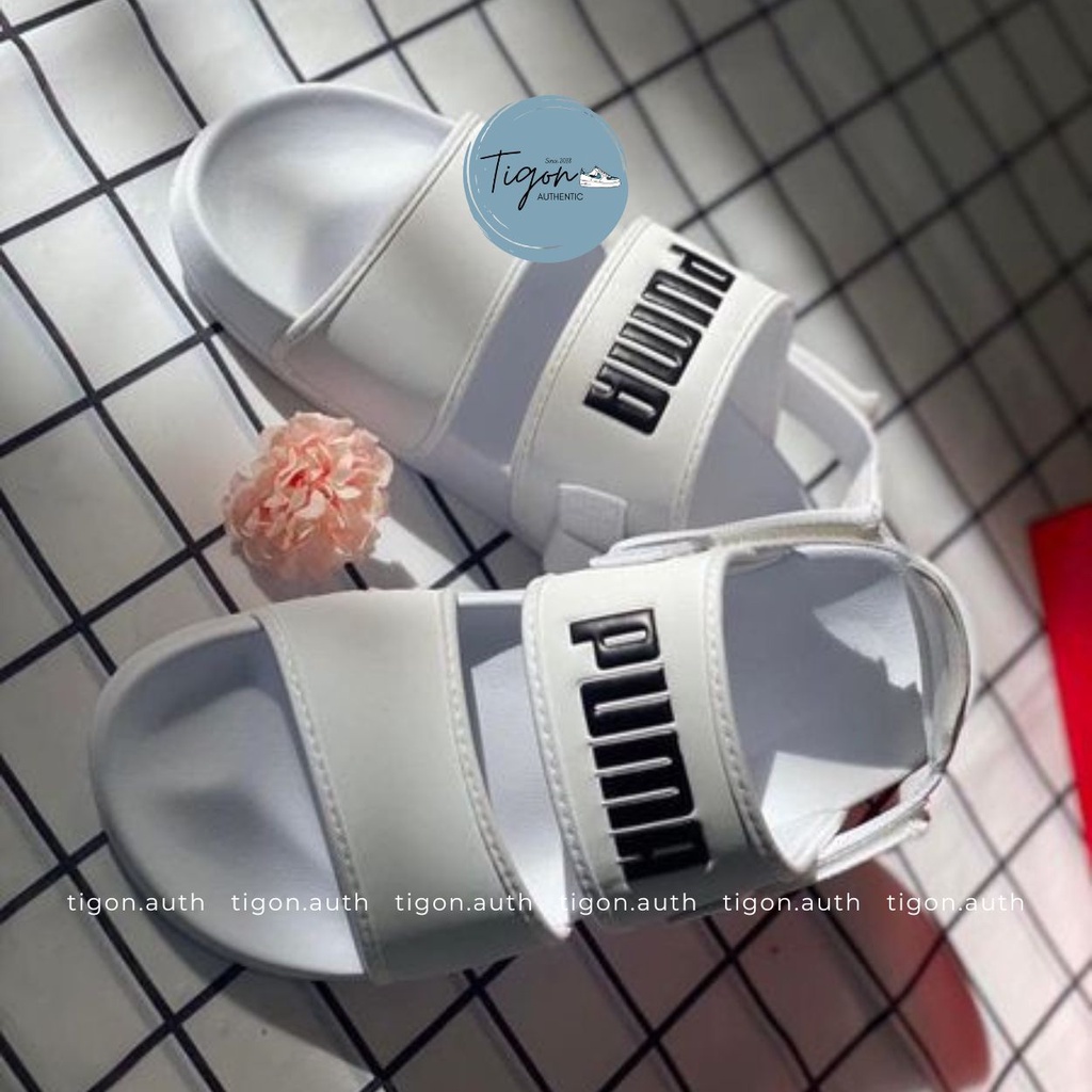 Dép Sandal PUMA Màu Đen/Trắng - Giày Sandal Puma Leadcat YLM Lite  Tigon.auth