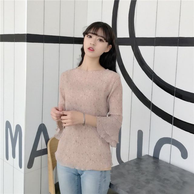 ÁO VOAN NHÚNG HOA NHÍ