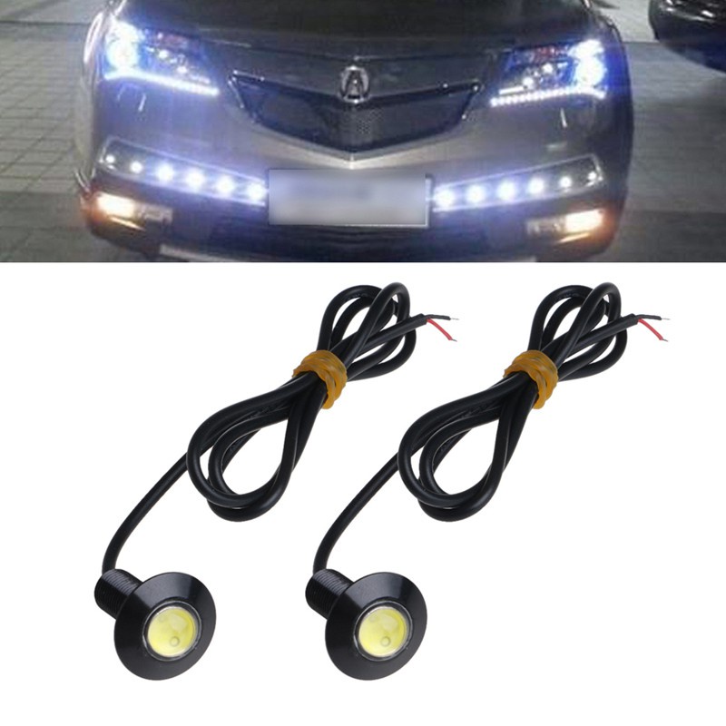 Cặp đèn led mắt đại bàng siêu mỏng 23mm 12v cho xe hơi
