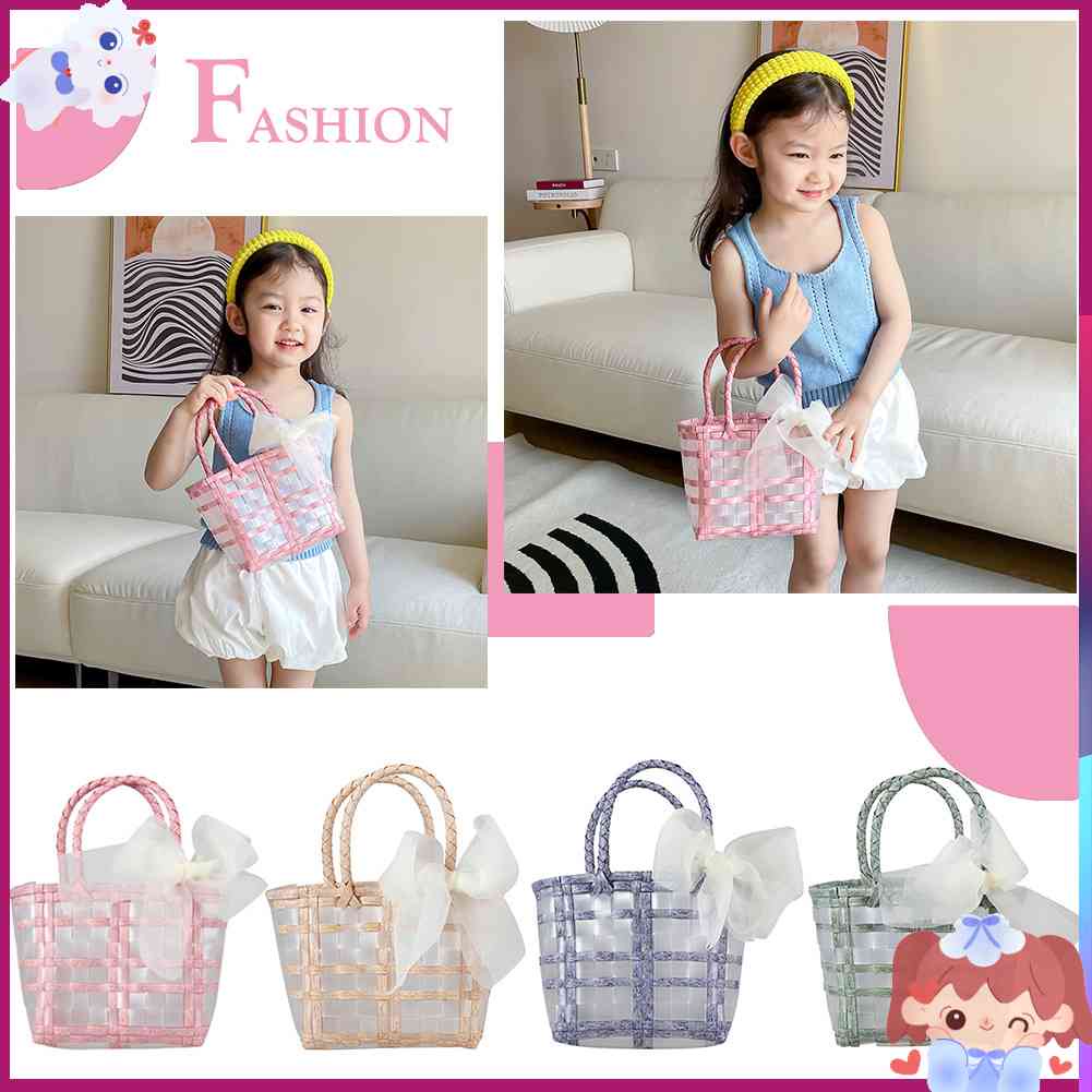 ✿Mars144✿Giỏ Đan Nhựa PVC Trong Suốt Đựng Trái Cây Tiện Dụng✿