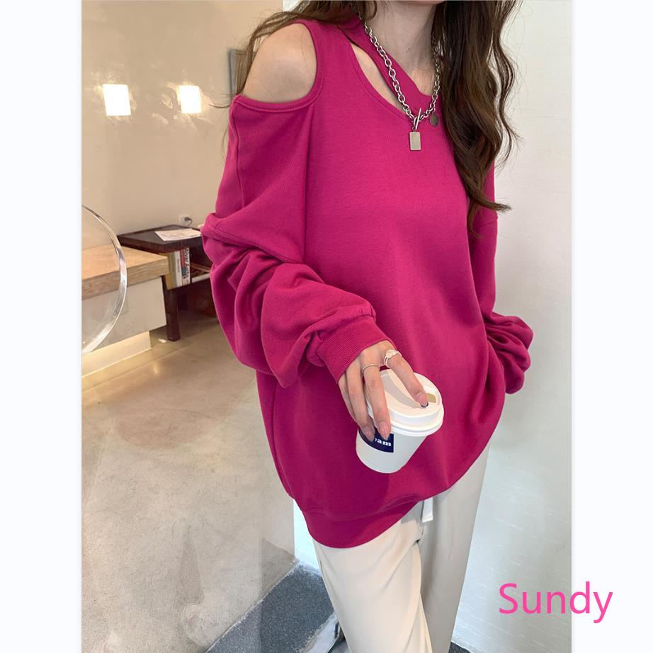 Áo sweater tay dài dáng rộng phong cách hàn quốc thời trang mùa thu cho nữ | BigBuy360 - bigbuy360.vn