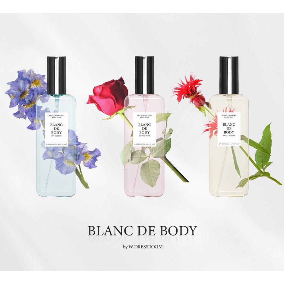 Nước hoa xịt thơm toàn thân W.Dressroom Blanc De Body Scent Layering Body Mist 100ml - Ninishop