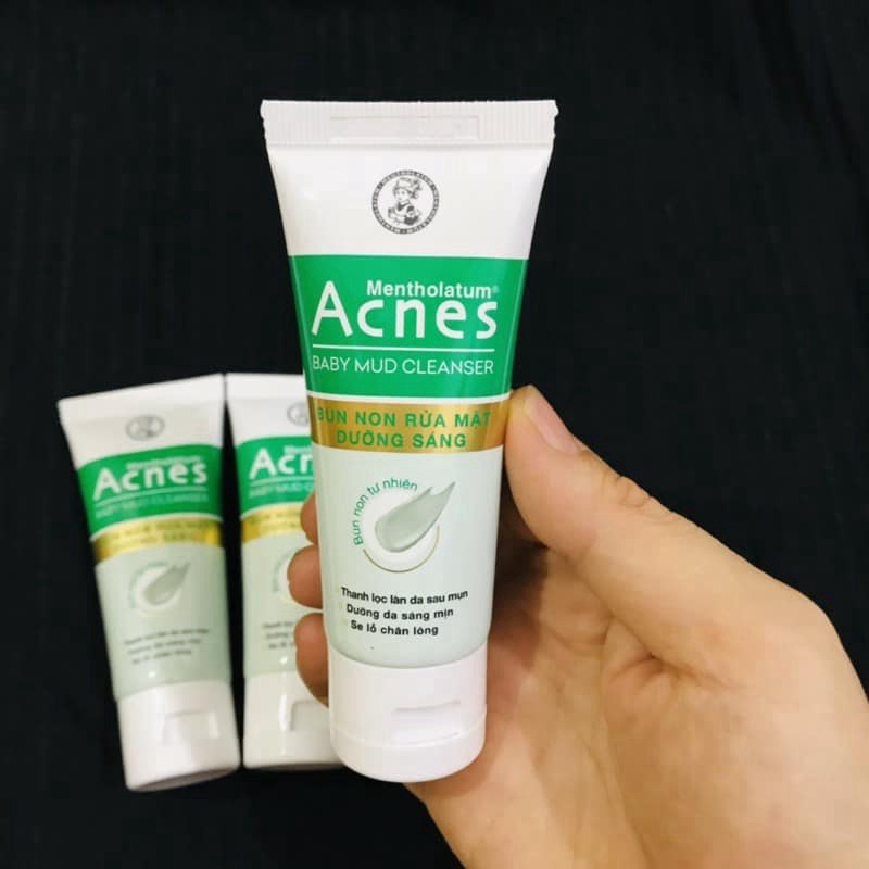 3 Tuýp Kem rửa mặt Acnes bùn non dưỡng sáng da 25g