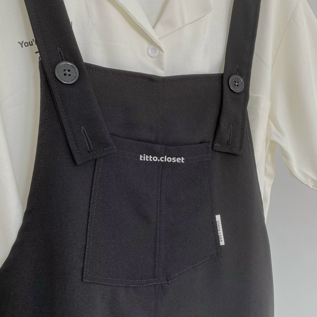 Váy Yếm Ulzzang Thêu Chỉ Nổi Titto - Mẫu Độc Quyền - Ảnh Thật - Titto Closet