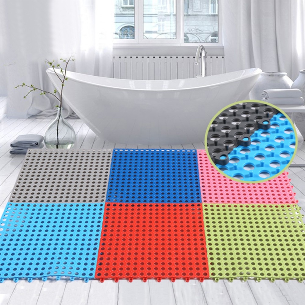 [Tổng Kho Sỉ] Tấm Lót Sàn Thảm Nhựa Ghép Decor KIỂU Ô Tròn T3 - 30X30Cm - Nhựa Dày Chống Trơn Trượt, Khô Thoáng Nhà Tắm