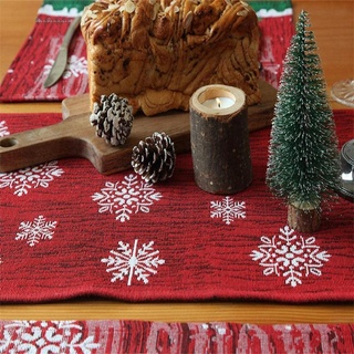 For Christmas Tablecloths-2022 Christmas Deer Embroidered Table Runner Table
