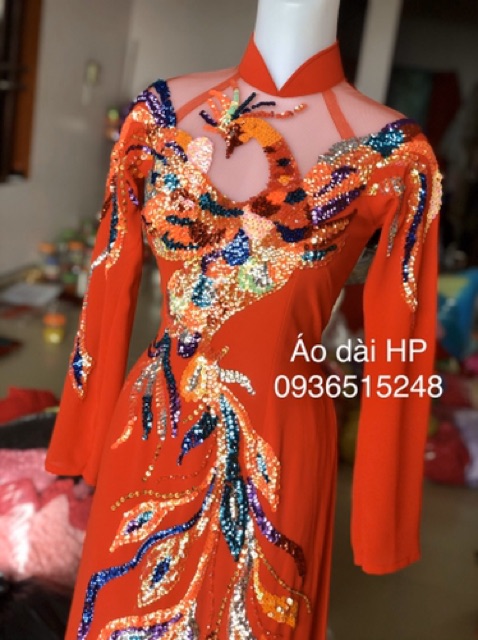 Áo dài cô dâu rồng phượng cao cấp