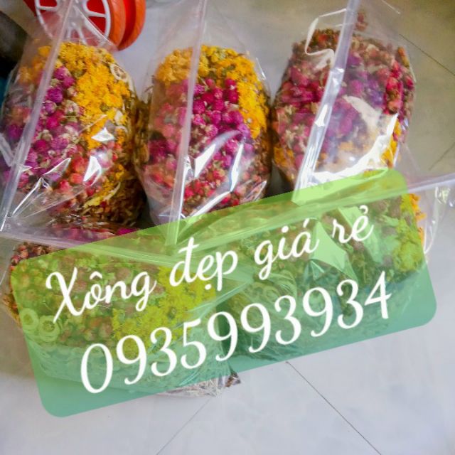 (Siêu rẻ) 1kg Xông Mặt Thảo Dược hoa lá Handmade  loại rẻ