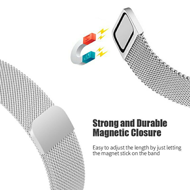 Dây đeo kim loại dành cho miband 3/4 mi band kim loại có nam châm