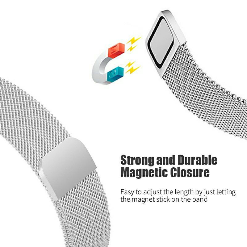 Dây đeo kim loại dành cho miband 3/4/5 mi band kim loại có nam châm