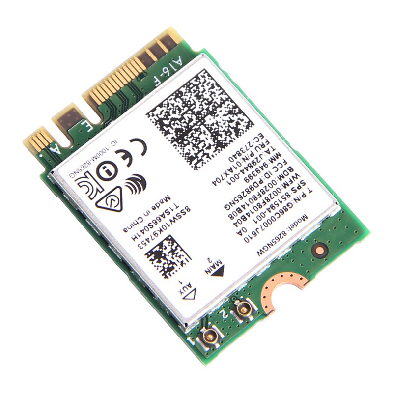 Card mạng kết nối Wi-Fi Bluetooth 2.4G / 5Ghz Intel 8265NGW AC 8265 NGFF 802.11Ac 867Mbps 2X2 MU-MIMO BT 4.2