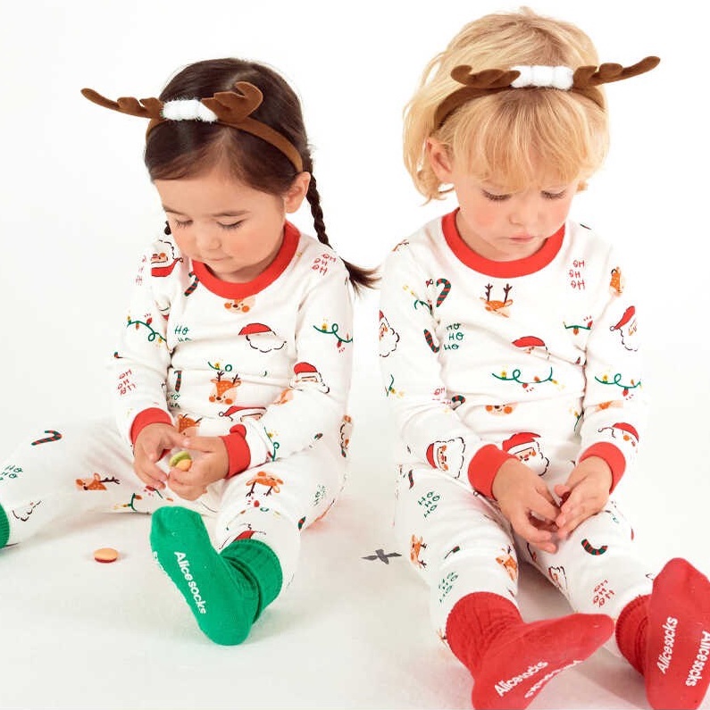 Bộ Noel Trăng Của Hãng Ttasom Nội Địa Hàn Quốc, Chất Thun Cotton Organic