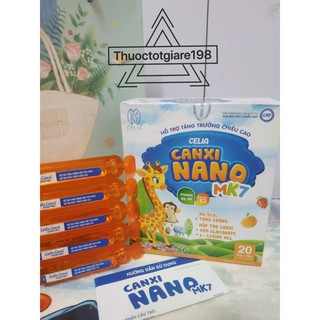 Celia Canxi Nano Mk7 phát triển chiều cao, kích thích ăn ngon, cho xương chắc khoẻ Hộp 20 ống