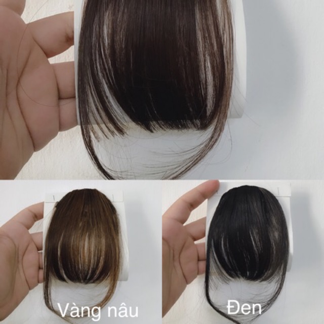 Tóc mái thưa tóc giả( ảnh thật tự chụp kèm ảnh khách sd)
