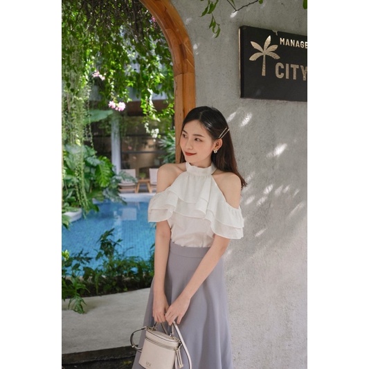 YU CHERRY | Váy midi dài nữ phù hợp cho văn phòng, sự kiện Midi Skirt YV002