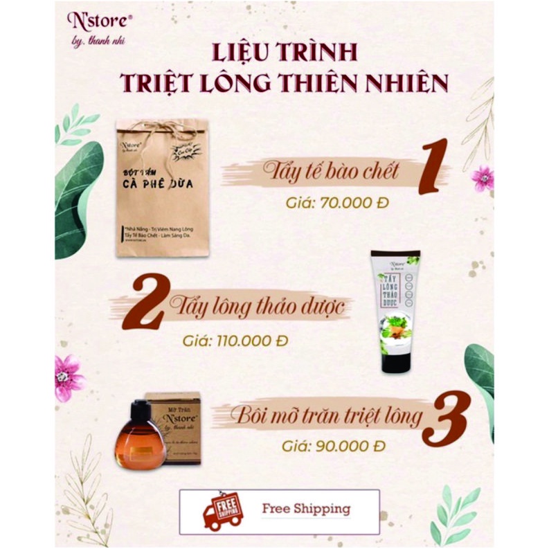Combo Kem Tẩy Lông Triệt Lông Vĩnh Viễn Mỡ Trăn Chính Hãng N`store Loại Bỏ Lông Nách Râu Tay Chân Bikini | BigBuy360 - bigbuy360.vn