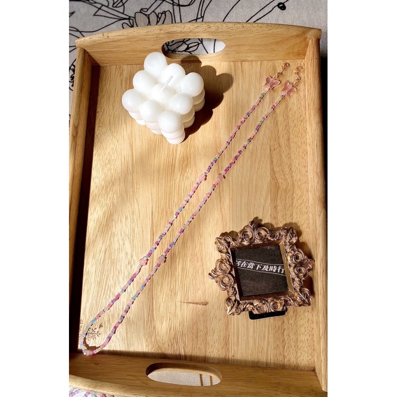 Dây đeo kính - khẩu trang hạt cườm pastel 2