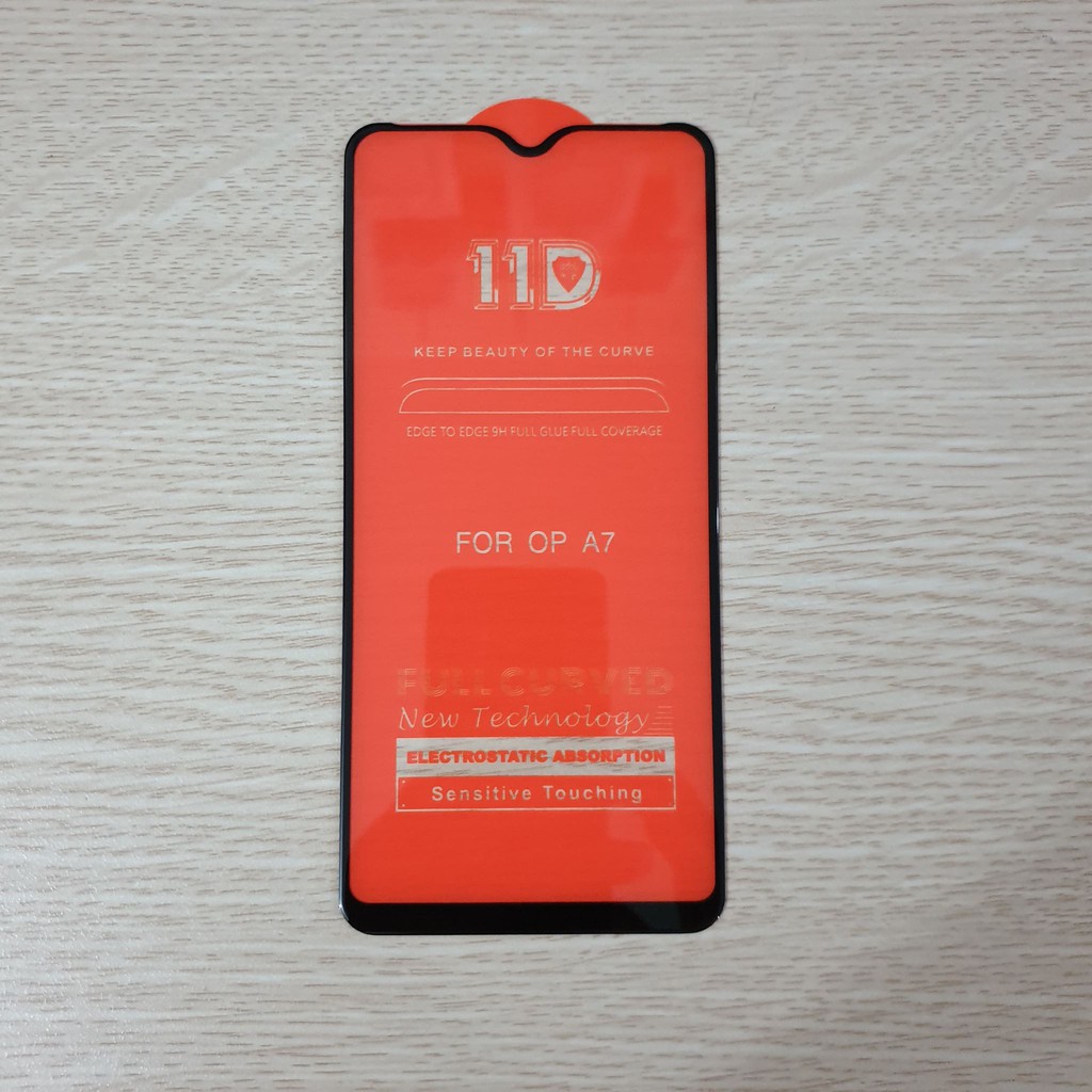 [FREE SHIP 99K] Kính Cường Lực 11D Full Màn Full Keo Oppo A7