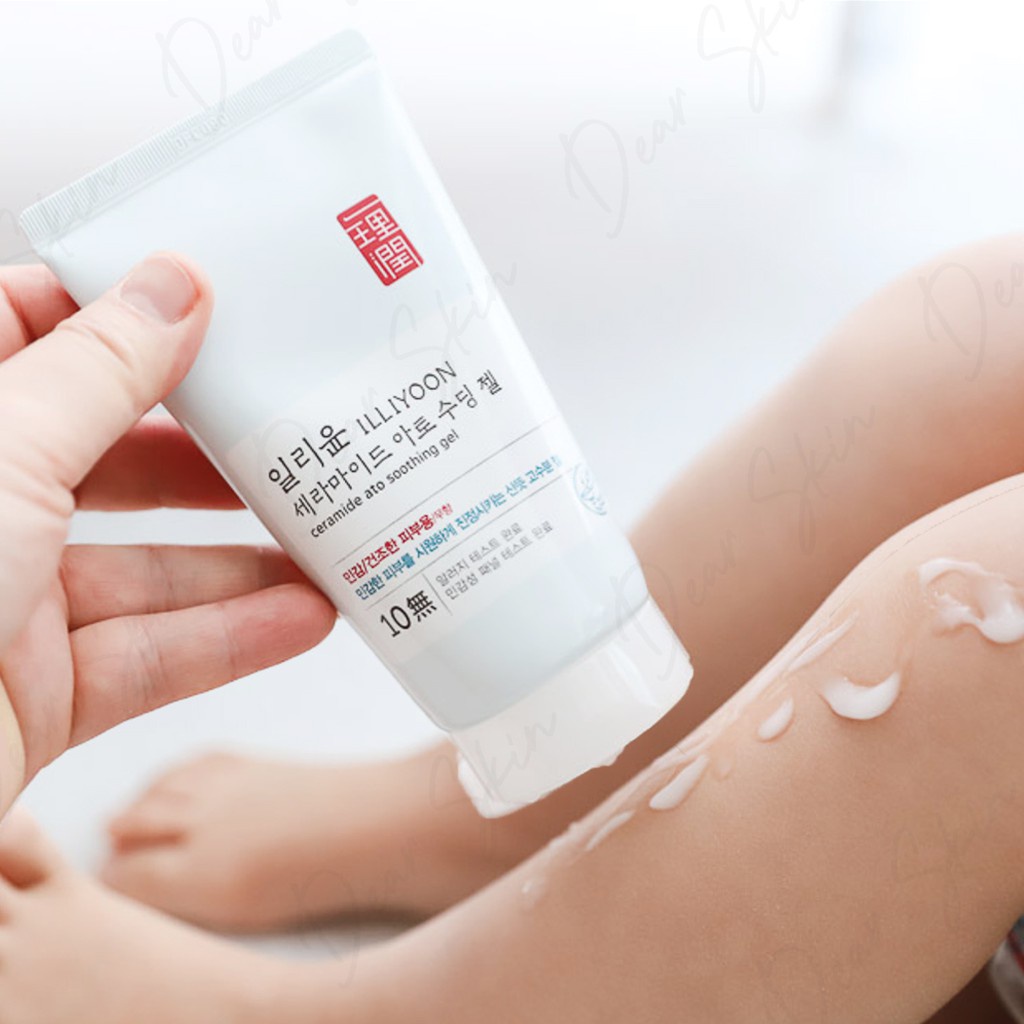 Gel dưỡng ILLIYOON Ceramide Ato Soothing Gel 30ml 175ml Kem dưỡng dạng gel đa năng Illiyoon cấp nước phục hồi da
