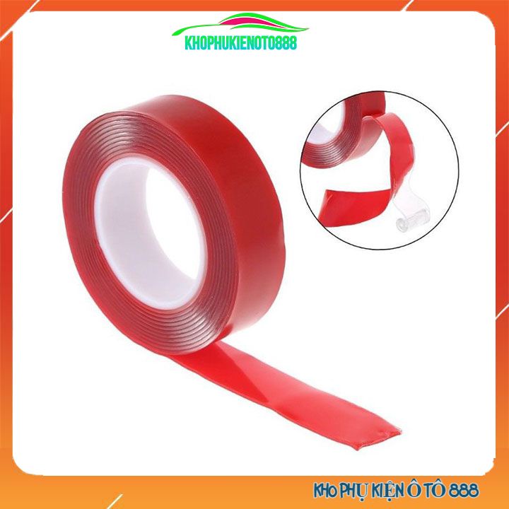 Băng dính 2 mặt trong suốt Acrylic siêu bám dính chống thấm dài 3 mét chiều rộng 5mm-35mm