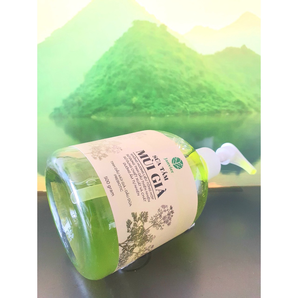 Sữa tắm thảo dược mùi già JANVIER kháng khuẩn, mịn da, dưỡng ẩm  500ML