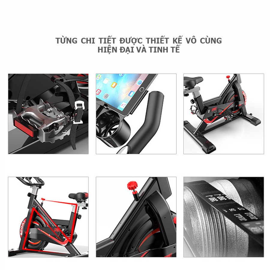 Xe đạp tập thể dục tại nhà chính hãng Jobur Spin Bike GH707 tặng kèm đồng hồ đa năng đo hành trình, nhịp tim