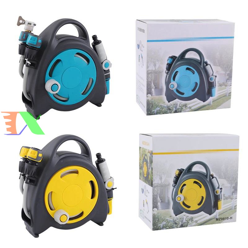 Bộ cuộn ống tưới AK-2589, Mz9810 Bộ khung lô cuốn dây tưới, Kèm dây + đầu phun, Khung lô cao cấp