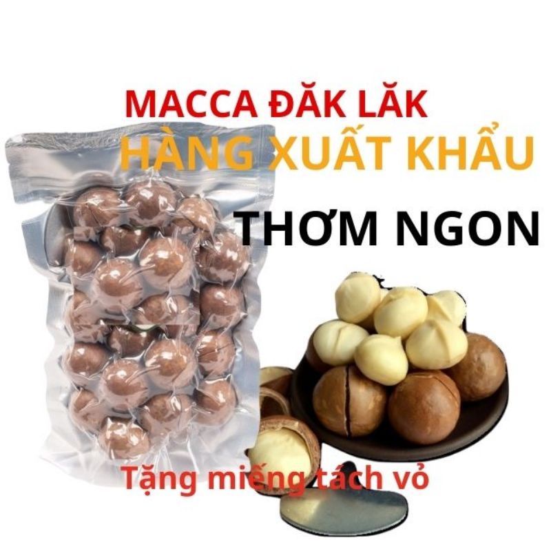 1kg Hạt Macca Daklac nứt vỏ tặng kèm dụng cụ tách vỏ
