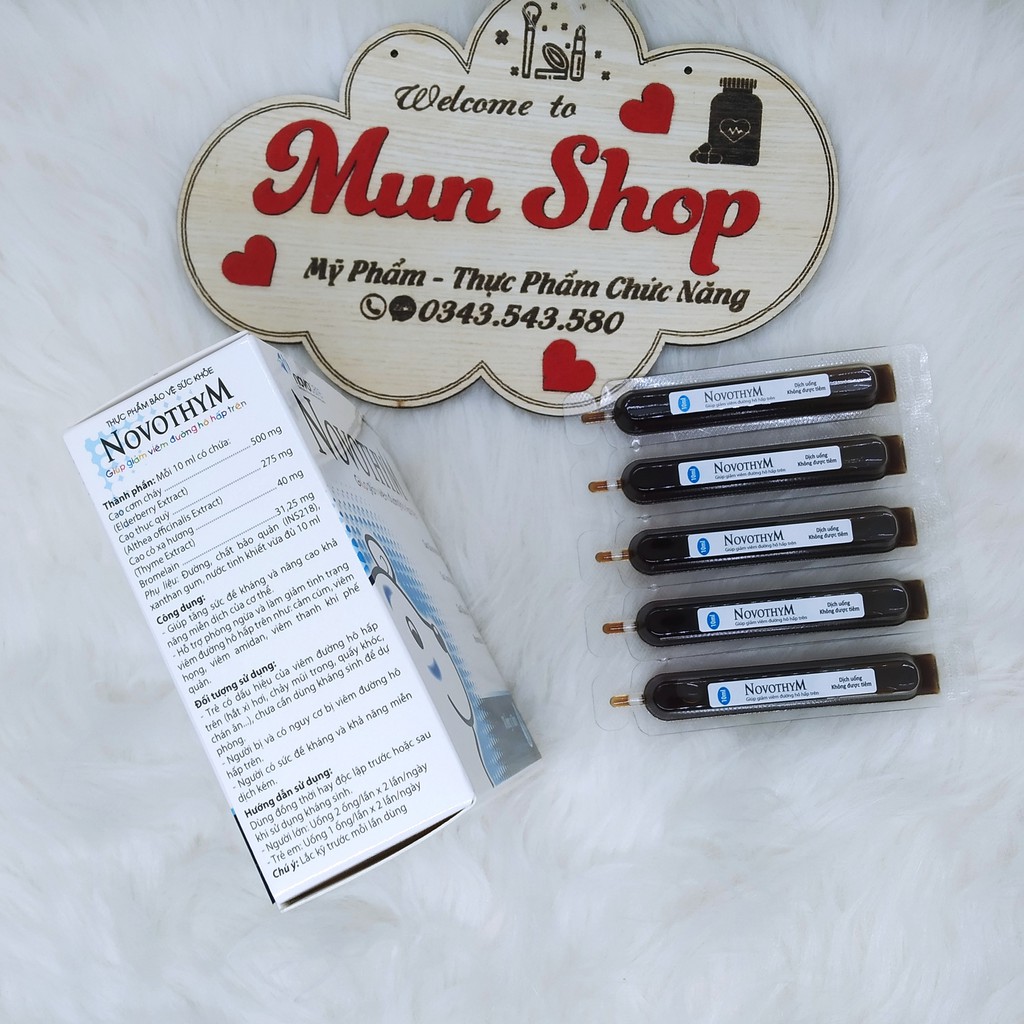 TPBVSK Novothym – kháng sinh tự nhiên, giúp tăng cường sức đề kháng, phòng bệnh hô hấp từ bên trong