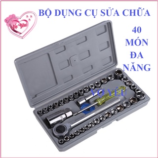Bộ dụng cụ sửa chữa 40 món có hộp đựng, sửa ô tô, xe máy...v.v...