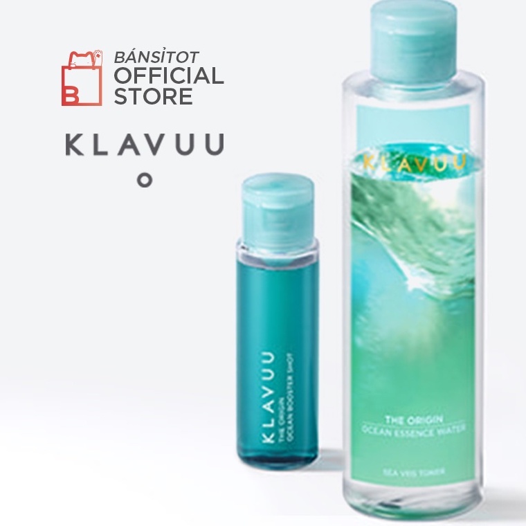 Bộ nước hoa hồng và tinh chất cấp ẩm KLAVUU Vegan Ocean Essence Water Sea Veg Toner 170ml & Booster 30ml
