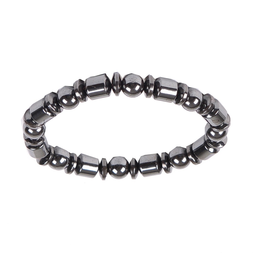 Vòng đeo tay dạng chuỗi hạt đá hematite từ tính cho nam