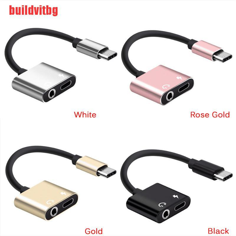 Dây Cáp Sạc Chuyển Đổi Tai Nghe 2 Trong 1 Type-C Sang 3.5mm Aux Usb Cvq