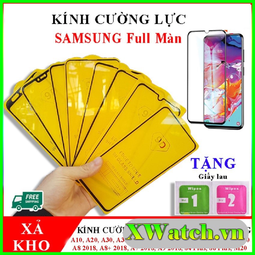 Kính cường lực full màn Samsung A24 M12/A12 M32 A03S A22 A10 A10s A20 A30 A50 A50s A70 A80 A90 A7 A9 2018 M20