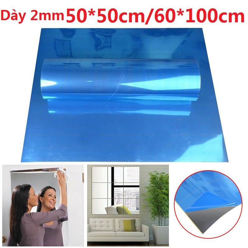 【Có hàng sẵn】1 BỘ 16 MIẾNG 15cm*15cm*2mm GƯƠNG DÁN TƯỜNG THÔNG MINH