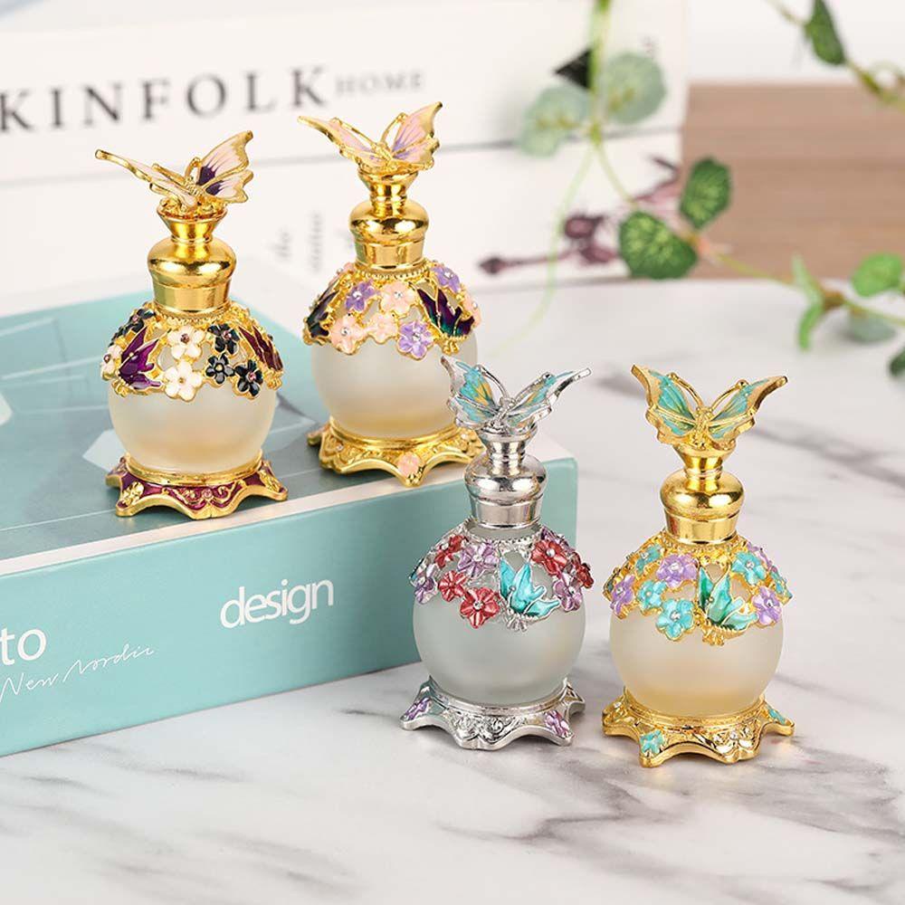 Lọ Nước Hoa Rỗng Nắp Kim Loại 4 Màu Sắc Cổ Điển