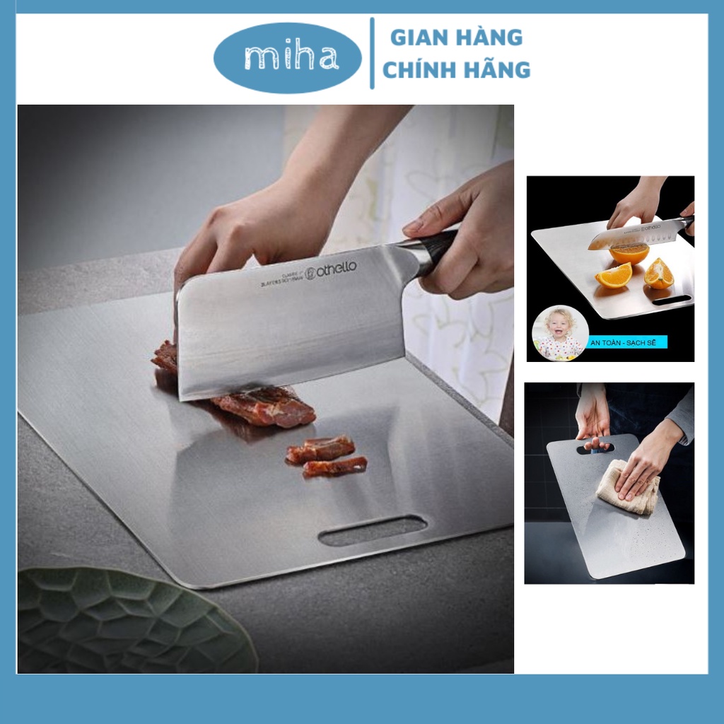 Thớt inox 304 kháng khuẩn cường lực- vệ sinh dễ dàng-chống ẩm mốc- rã đông nhanh