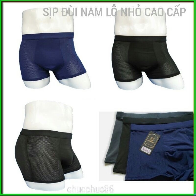 Quần lót nam boxer💖 Freeship từ 50k 💖quần lót nam đùi chất cotton - sịp nam thông hơi lỗ nhỏ
