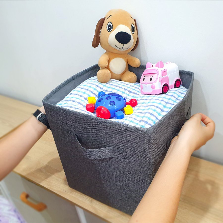 HỘP CUBE XUẤT ÚC VẢI OXFORT - MÀU GHI