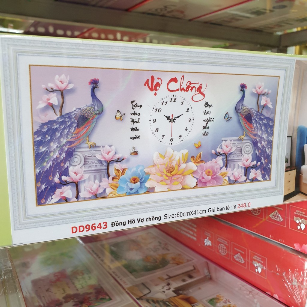 Tranh Đính Đá VỢ CHỒNG (ĐÁ ABC CAO CẤP). Kích Thước: 80cm x 41cm | BigBuy360 - bigbuy360.vn