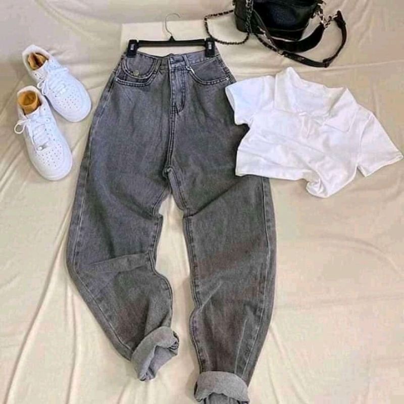 Quần Jean Nữ Đen CD Chất Co Dãn Cao Cấp Lưng Siêu Cao Alohashop91