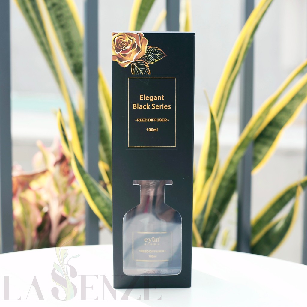 Tinh Dầu Nước Hoa Khuếch Tán + Xịt Thơm + Nến Thơm Elegant Black Series