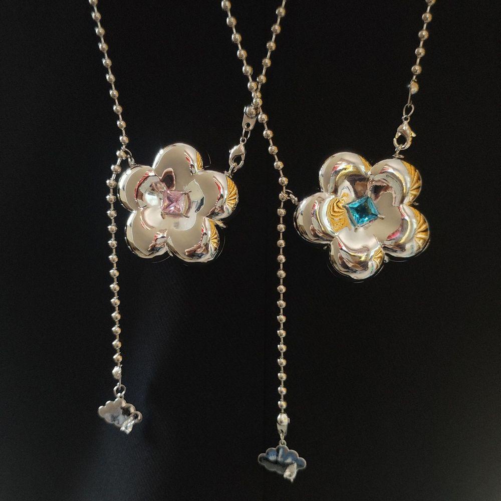 VANES1 Vòng cổ Mặt Lược Và Trái Tim Phong Cách Hàn Quốc