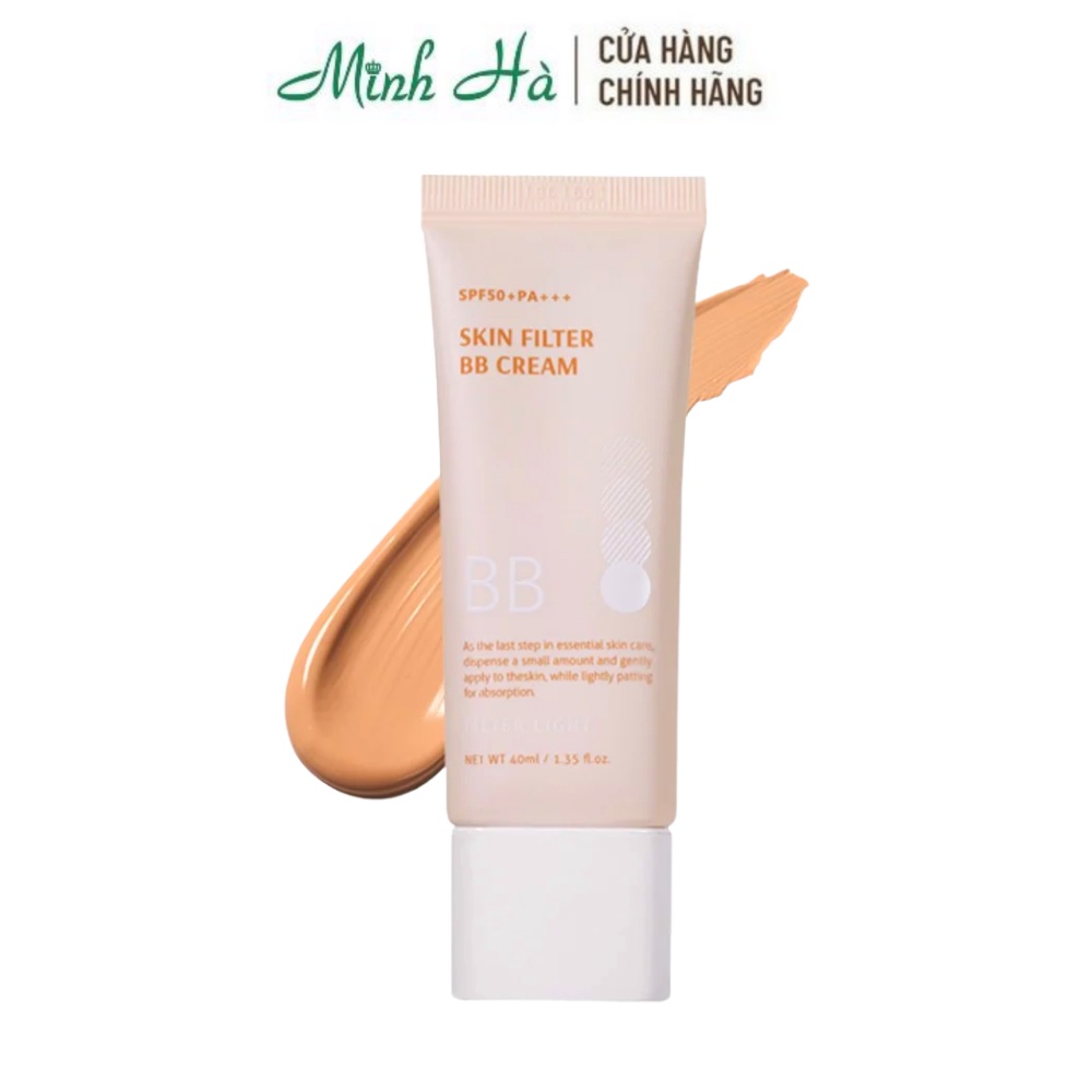 Kem nền Bom Skin Filter BB cream màu Filter Light 40ml che phủ khuyết điểm hoàn hảo