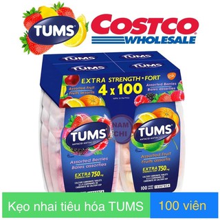 [ Date 2025 ] Kẹo nhai tiêu hóa TUMS chai 100 viên