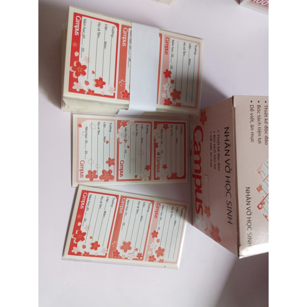 Nhãn vở Campus SAKURA 18c/tập