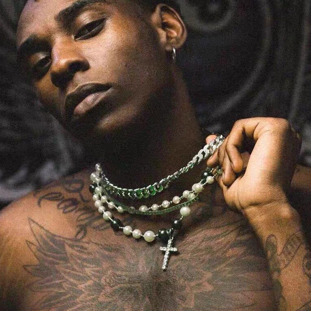 AROMA Vòng cổ Hợp Kim Mặt Thánh Giá Đính Đá Thời Trang Cho Nam Nữ